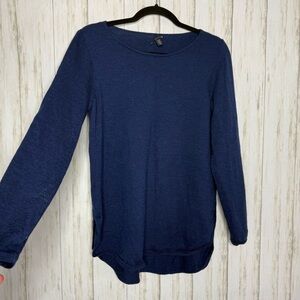 Eileen Fisher Navy Blue 100% merino wool Sweater